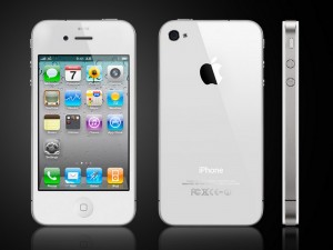 Group of white iPhone 4 Devices - front, back, side 